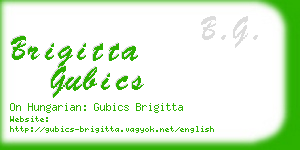 brigitta gubics business card